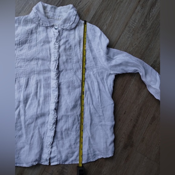 ArkiTaip Joanna Linen Blouse – Artisan White – Size S - Picture 11 of 13